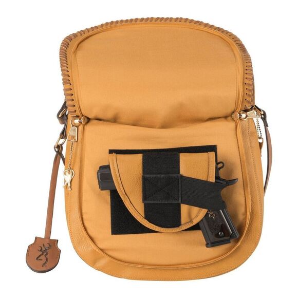 Browning Handbags - NWT Browning Locking Honey Brown Faux Leather Oakley Concealed Carry Cross body